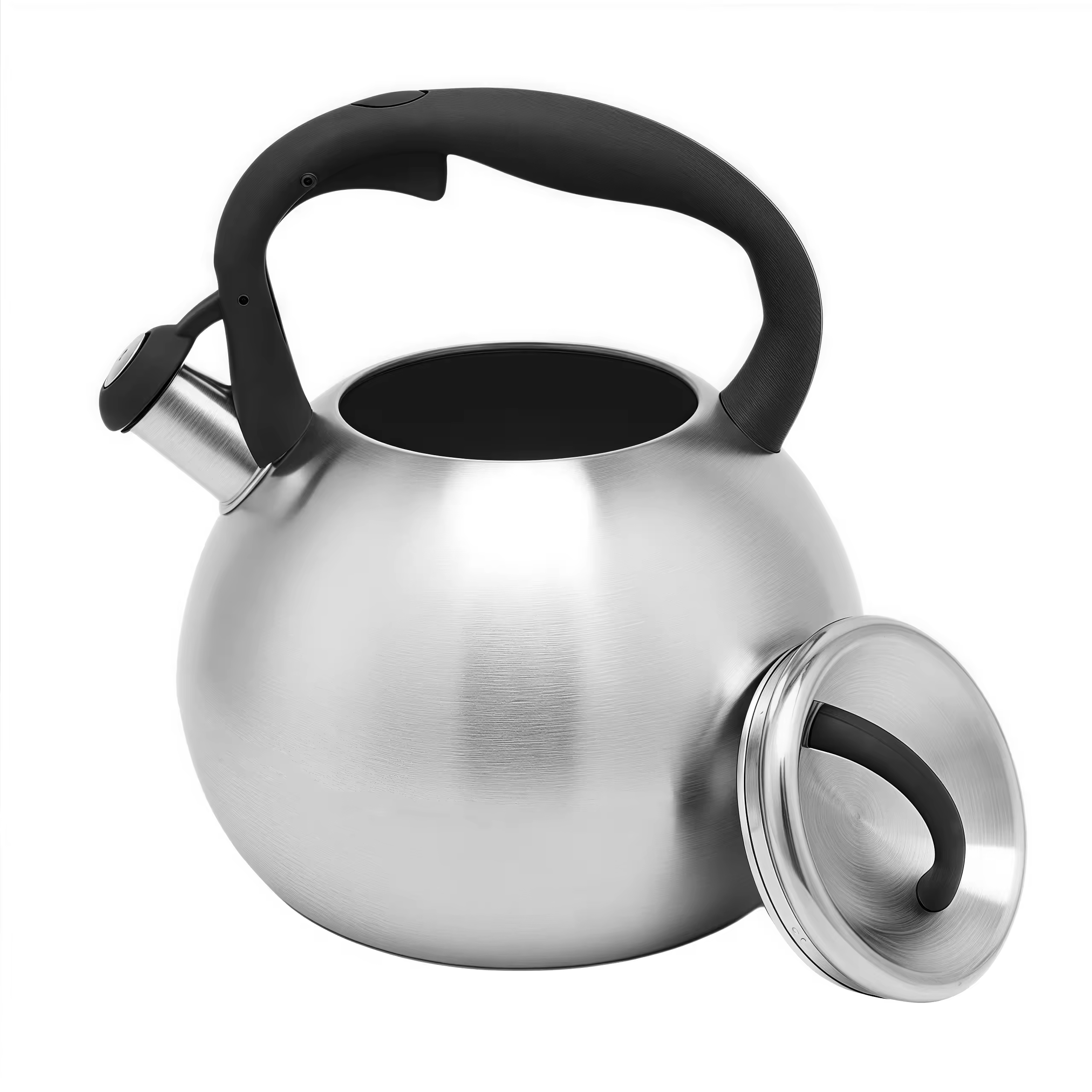 Modern 4L Stainless Steel Whistling Tea Kettle Induction Stove Top Water Pot with Bakelite Handle for Home Kitchen Use