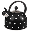 Factory Wholesale 2.5L Whistling Tea Kettle Pot Polka Dot Cream/Ivory Color Stainless Steel Hot Water Teapot for ALL Stovetop