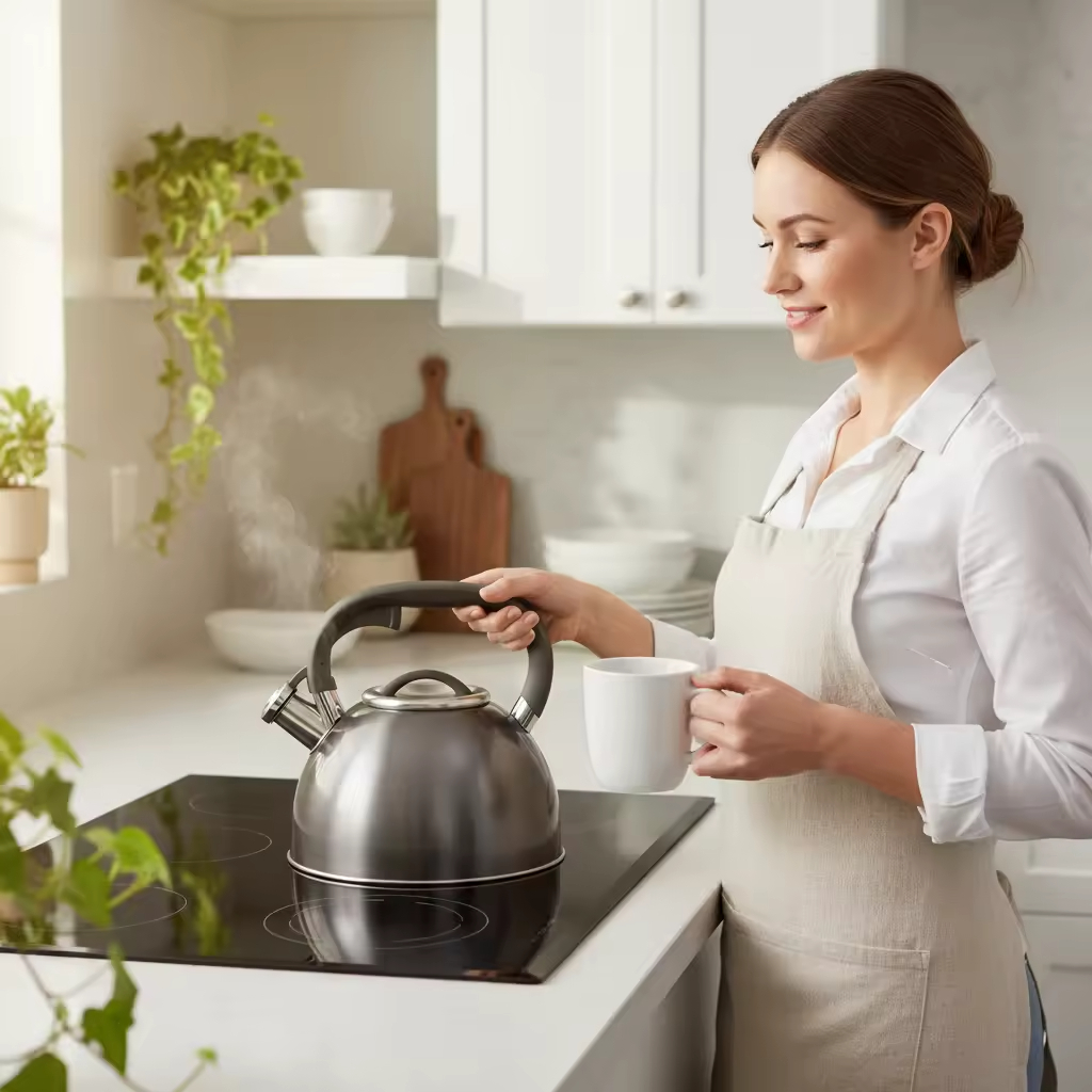 Factory Wholesale 2.8-3LWhistling Tea Kettle Tea Pot Customized Color Stainless Steel Hot Water Teapot for ALL Stovetop