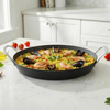 Factory Exclusive Design Seasoned Carbon Steel 14-Inch/35cm Paella Pan Naturally Non Stick Pans Skillets Induction Compatible