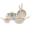 9 PCS Customizable Ceramic Non Stick Pans and Pots Set Induction Cast Aluminum Ceramic Cookware Set Pots and Pans Set