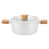8 PCS Factory Customizable Ceramic NonStick Pan and Pots Set Induction Forged Aluminum Cookware Set PFOA & PFOS FREE Wood Handle