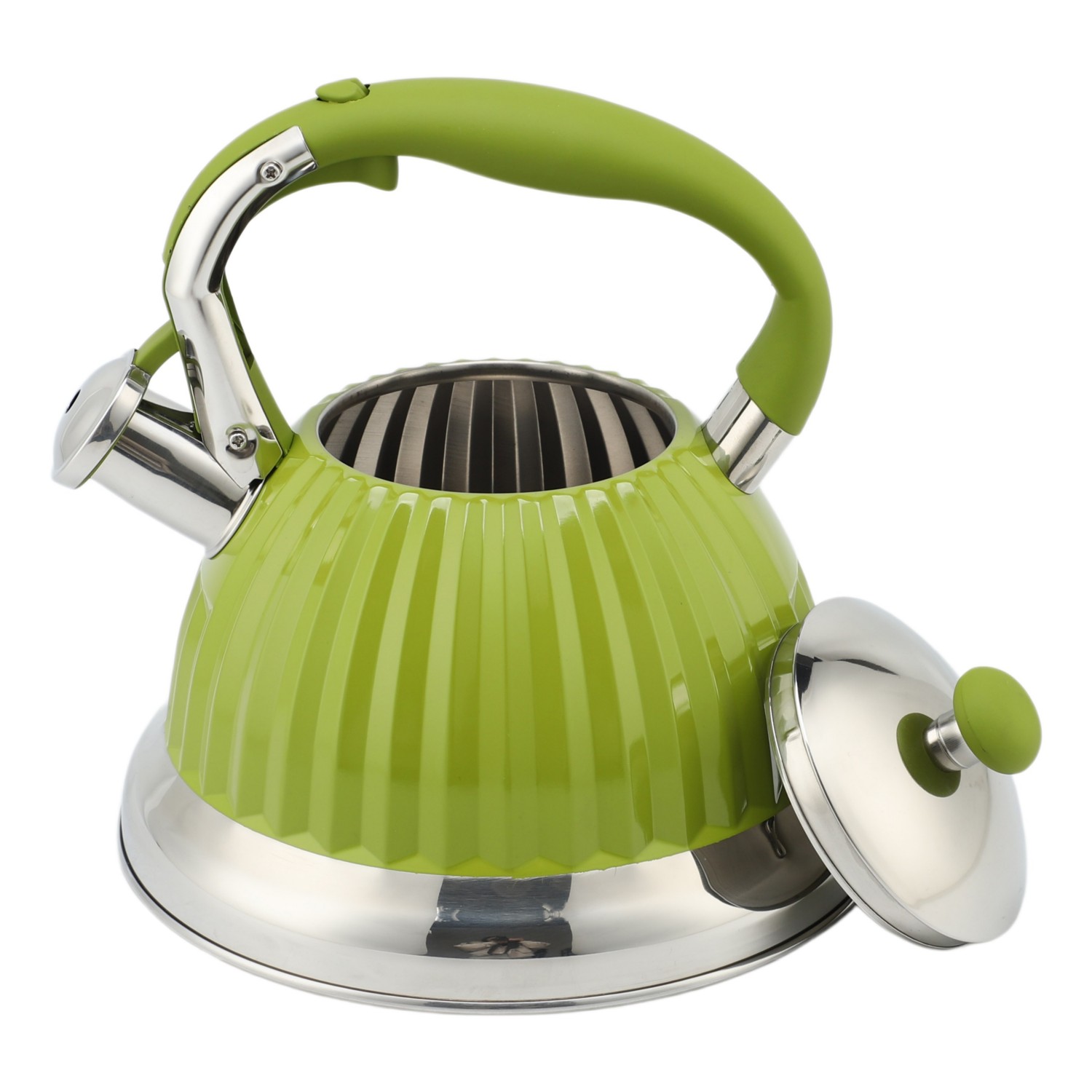 3.0L Stove Top Stainless Steel Tea Pot new Food Grade Polished Custom top seller Whistling Tea Kettle with induction bottom