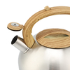 3.0L Stove Top Stainless Steel Tea Pot New Food Grade Polished Custom Top Seller Whistling Tea Kettle With Wood Handle