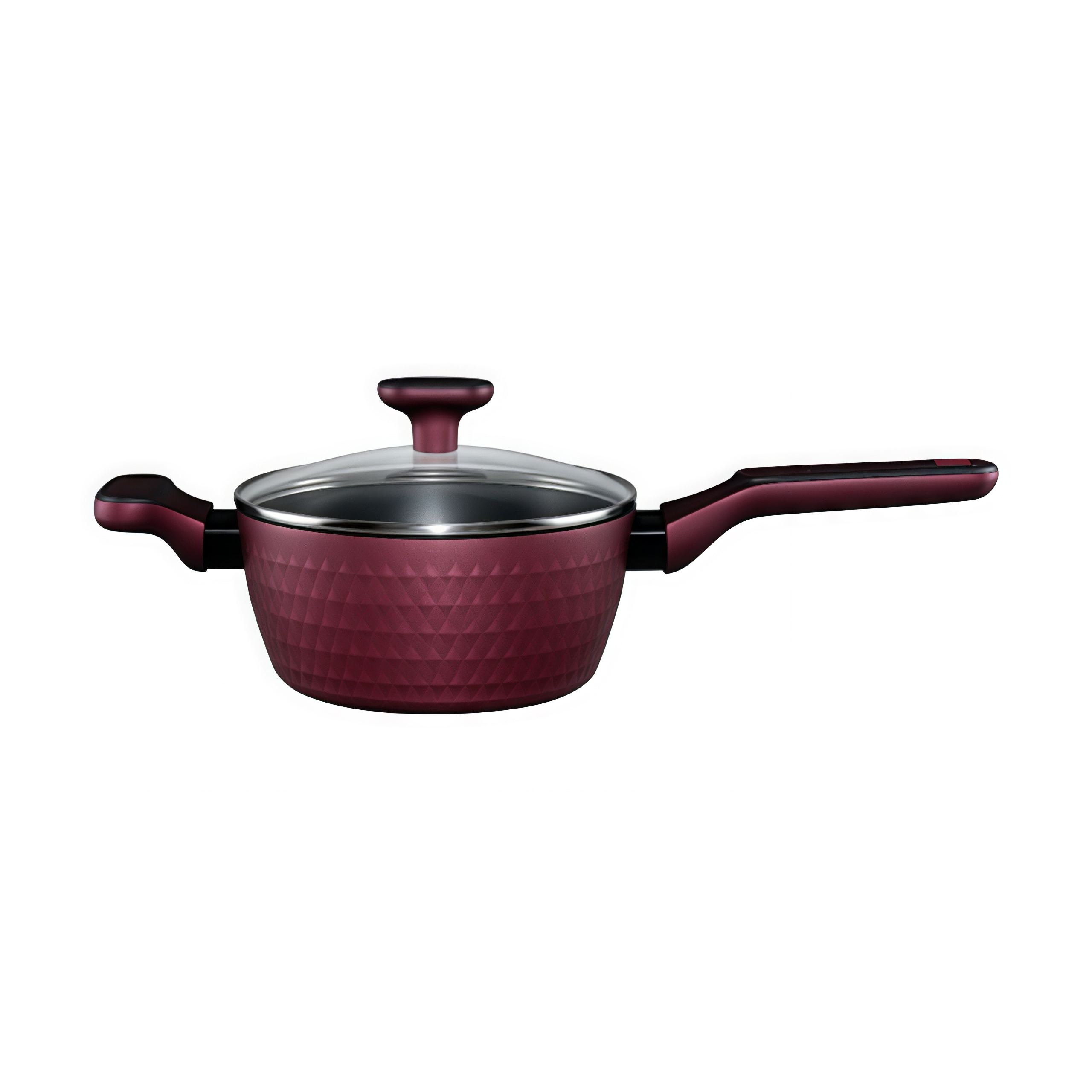 Factory 3D Diamond Series Customizable Ceramic Non Stick Aluminum Ceramic Fry Pan Grilldle Pan PFOA Free Induction Compatible