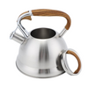 Factory Wholesale 3L Whistling Tea Kettle Tea Pot Customized Color Stainless Steel Hot Water for ALL Stovetop with Wood Handle
