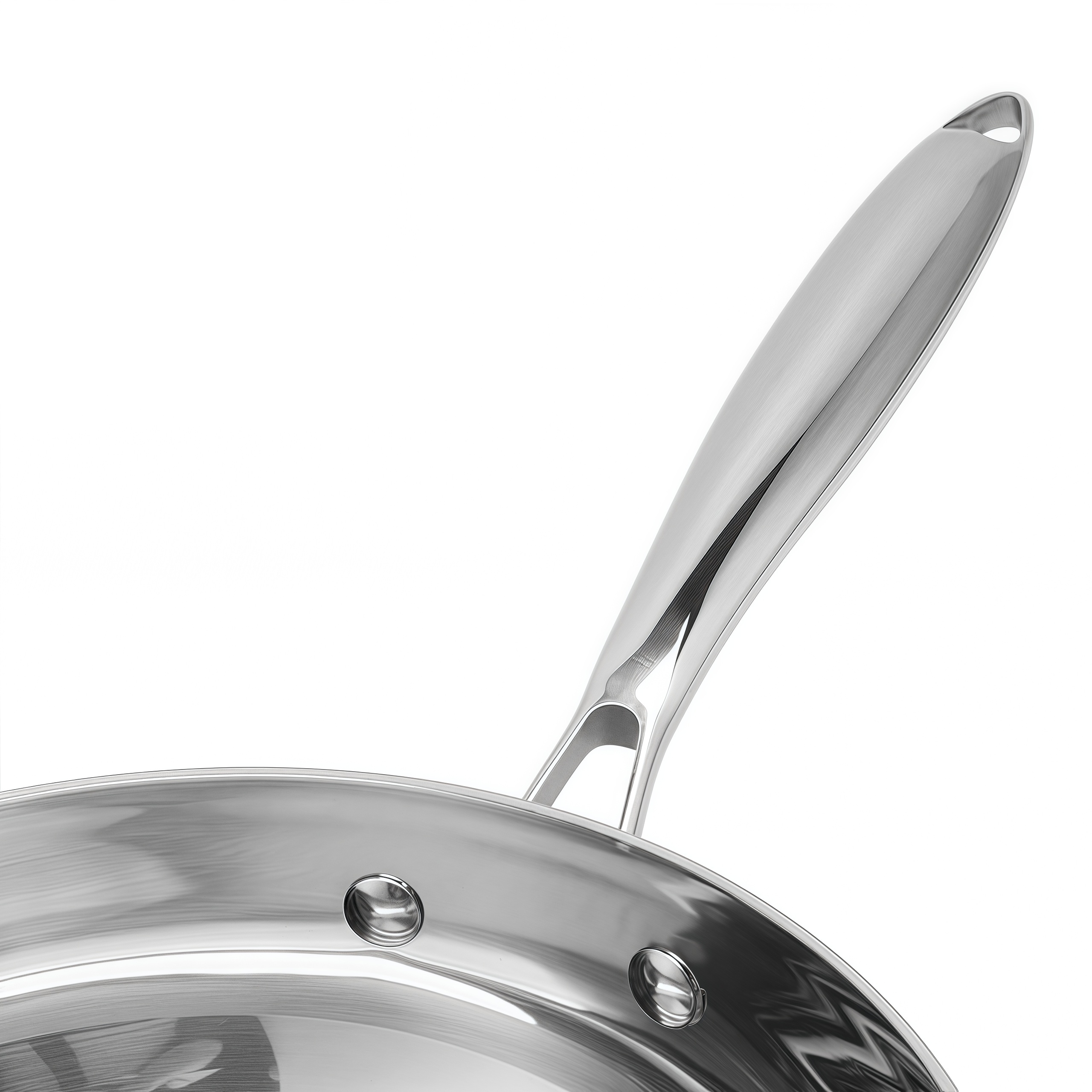 Hybrid TriPly Stainless Steel Nonstick Wok With Handle No Coating Nonstick Cookware Support ODM/OEM Non Toxic NO PFAS PFAS