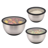 Customized Mixing Bowls Set 3QT 5QT Stainless Steel Mixing Bowl With Glass Lid
