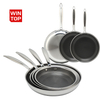 Hybrid Cookware 8/10/12 Inch Cookware Frying Pan Nonstick Honeycomb 20/24/28 Cm Tri-ply Stainless Steel Pan Set Skillets