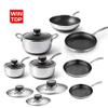 Hybrid Cookware 8/10/12 Inch Cookware Frying Pan Nonstick Honeycomb 20/24/28 Cm Tri-ply Stainless Steel Pan Set Skillets