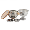 4-1 Colander with Bowl Set Colander Bowl 304 Stainless Steel Mixing Salad Bowl with Strainer Colanders Sets Storage Drain Basket