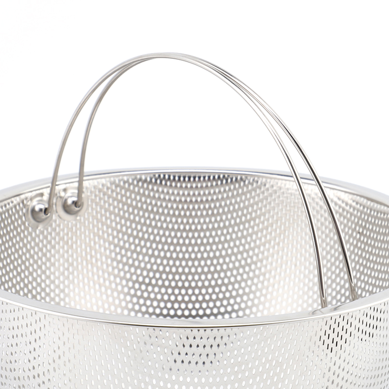 Fruit Vegetable Kitchen Strainer Colanders Set Stainless Steel Drain Wash Storage Drain Basket Stainless Steel Mesh Strainer