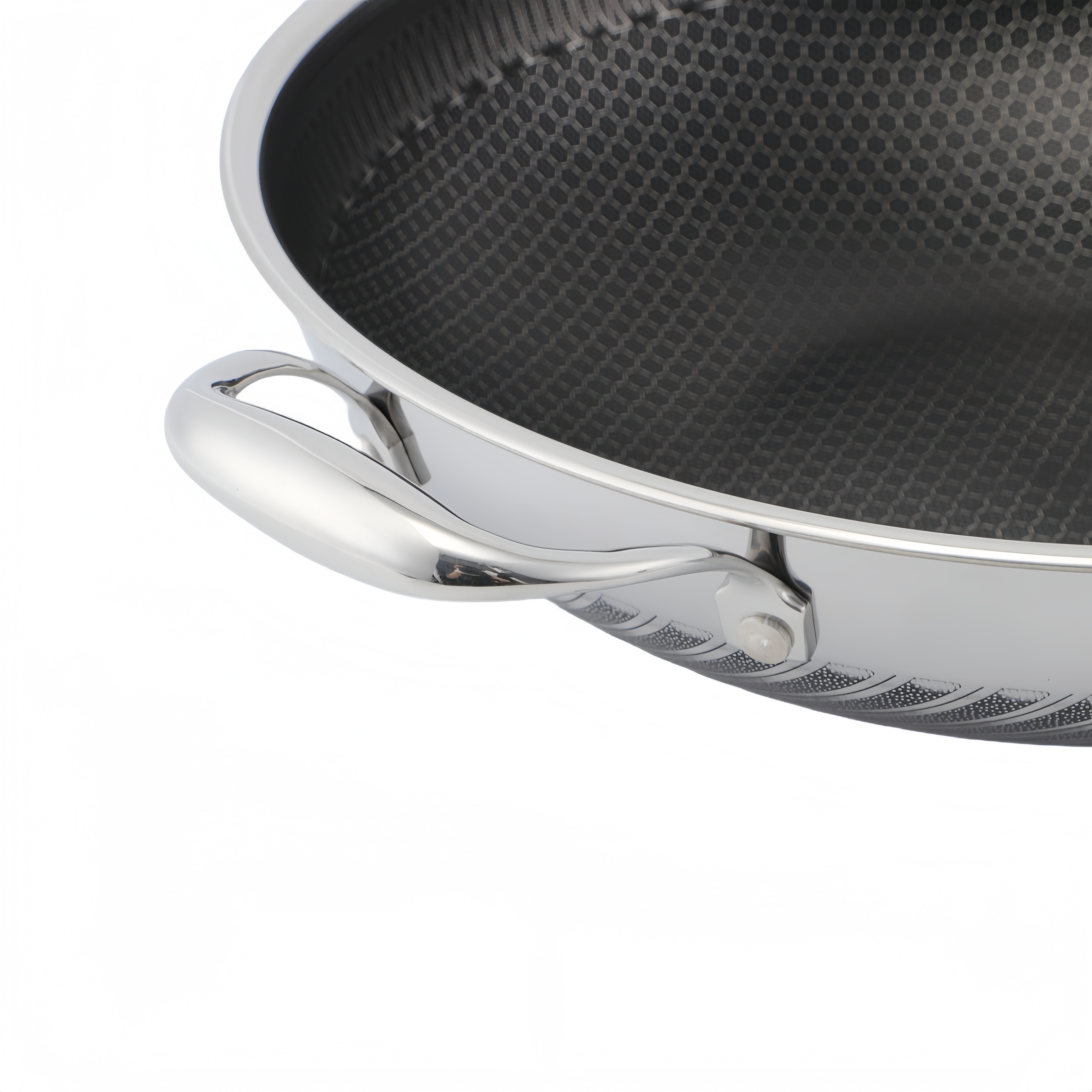 Non Stick Tri Ply Stainless Steel Honeycomb Cookware Set Stainless Steel Pots and Pans Frying Pan Wok Pizza Pan Saucepan Pot Set