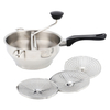 Rotary Stainless Steel Food Mill Strainer Potato Masher Grinder Vegetable Mill Black Handle with 3 Milling Discs