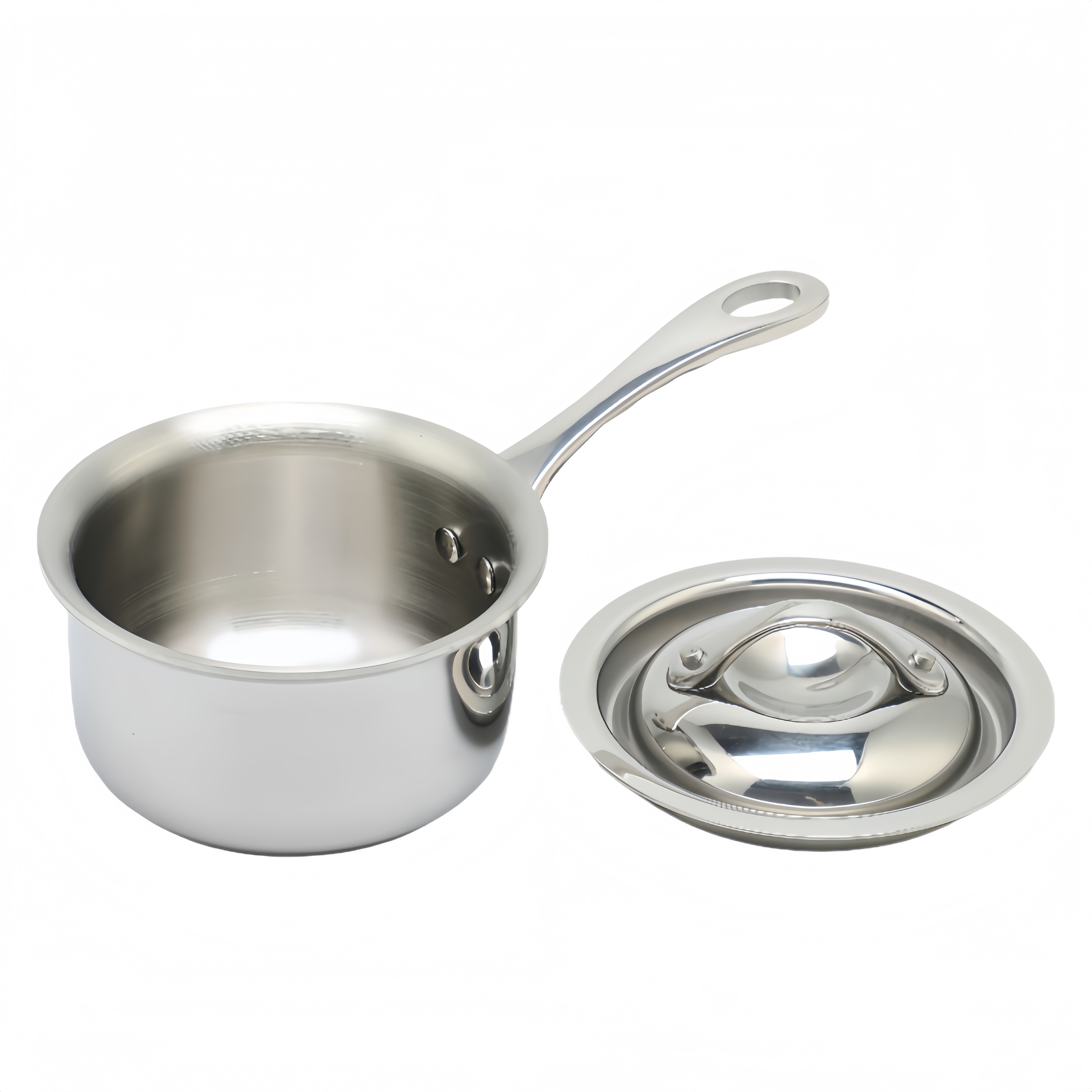 High Quality Mini sauce pot Stainless Steel Factory Sales Metal Triply Stainless Steel Fry Pans Cookware Non Stick Frypan Home