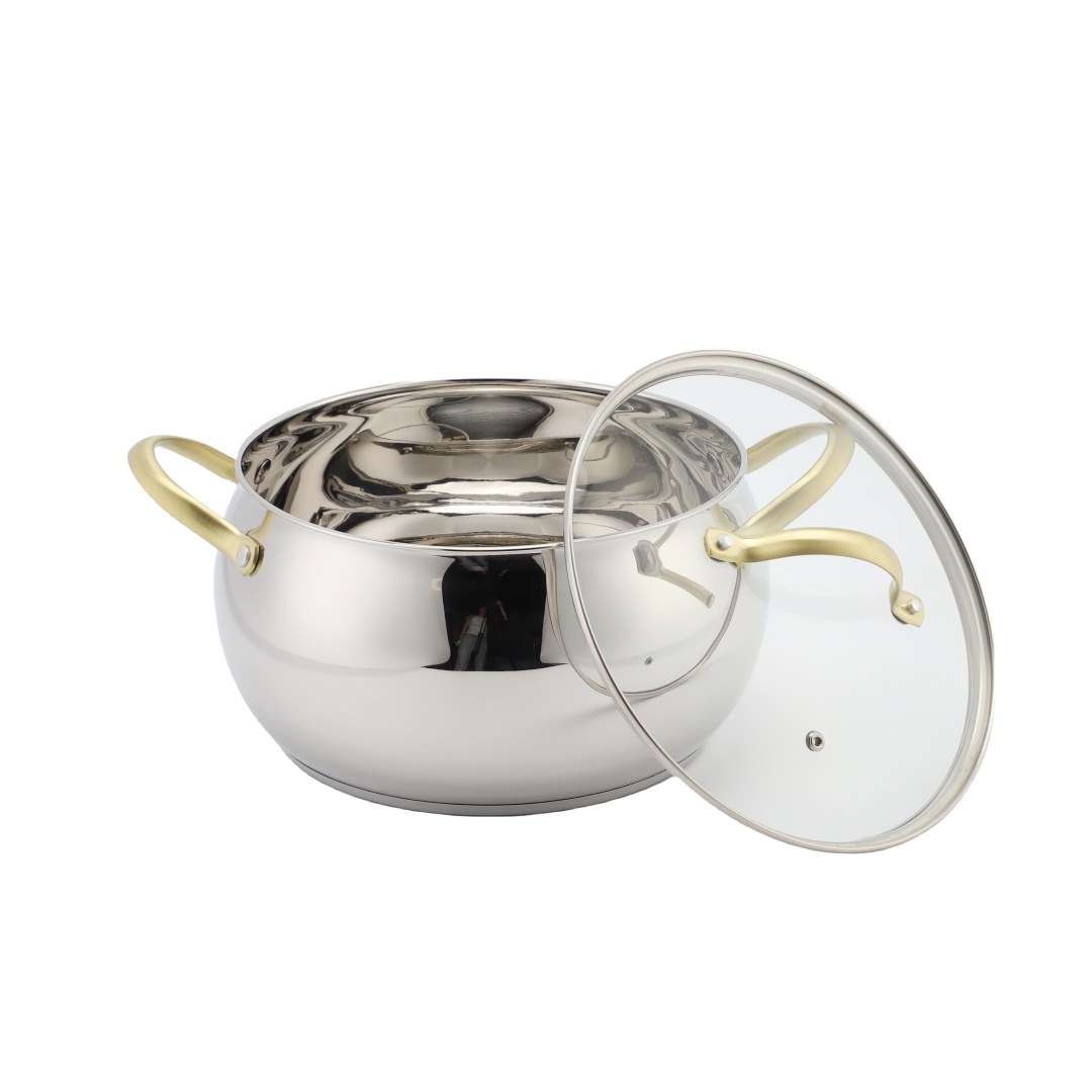 Wholesale Delicate Appearance Multi Function Apple Shape Cookware Stainless Steel Casserole Set Soup & Stock Pots With Lids