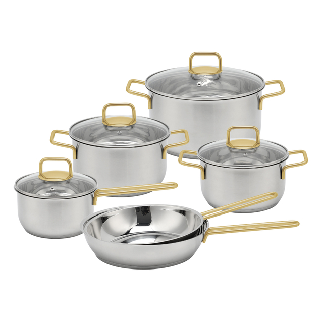 Wholesale Delicate Appearance Multi Function Thickening Base Cookware Stainless Steel Casserole Set Soup & Stock Pots With Lids