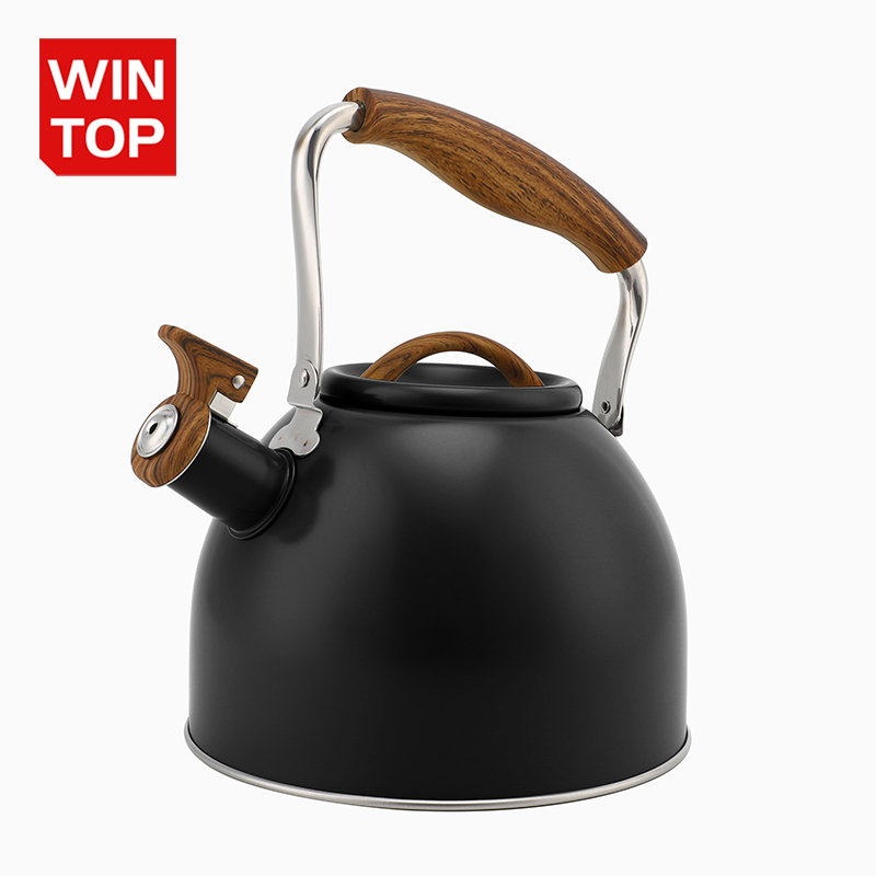 New Model 2.8L Whistling Tea And Water Kettle, Gas Stovetop & Induction New Handle Design, Wooden Handle +SS , Satin Polished