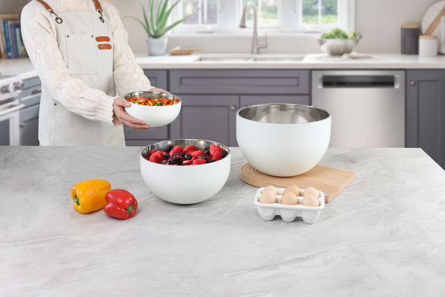 Stainless Steel Vacuum Double Wall Mixing Bowl