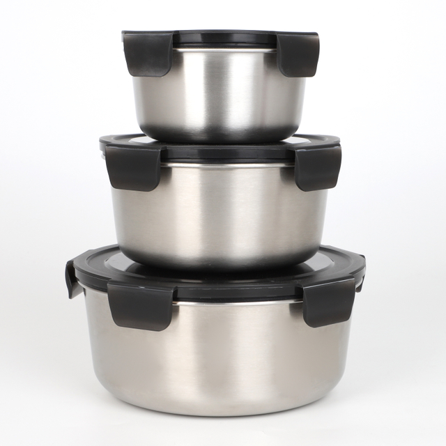 Stainless Steel Food Container Food Packaging Containers Leakproof Metal Bento Lunch Box Stainless Steel Food Carrier