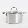 10 Piece High Quality Wholesale 18/10 Triply Stainless Steel 3 Layer Pots And Pans Steamer Set Cookware Set Saucepan Frying Pan