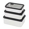 New Design 304 Stainless Steel Fresh-keeping Lunch Box Glass Cover Leak-proof Heating Food Grade Microwave Sealed Box