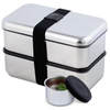 New Design 304 Stainless Steel Bento Box Lunch Box Stainless Steel Cover Leak-proof Heating Food Grade Microwave Sealed Box