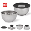Wholesale Multi Stainless Steel Colander Basin Grater Strainer 3 in 1 Mixing Bowls With Basket Vegetable Cutter Colander Set