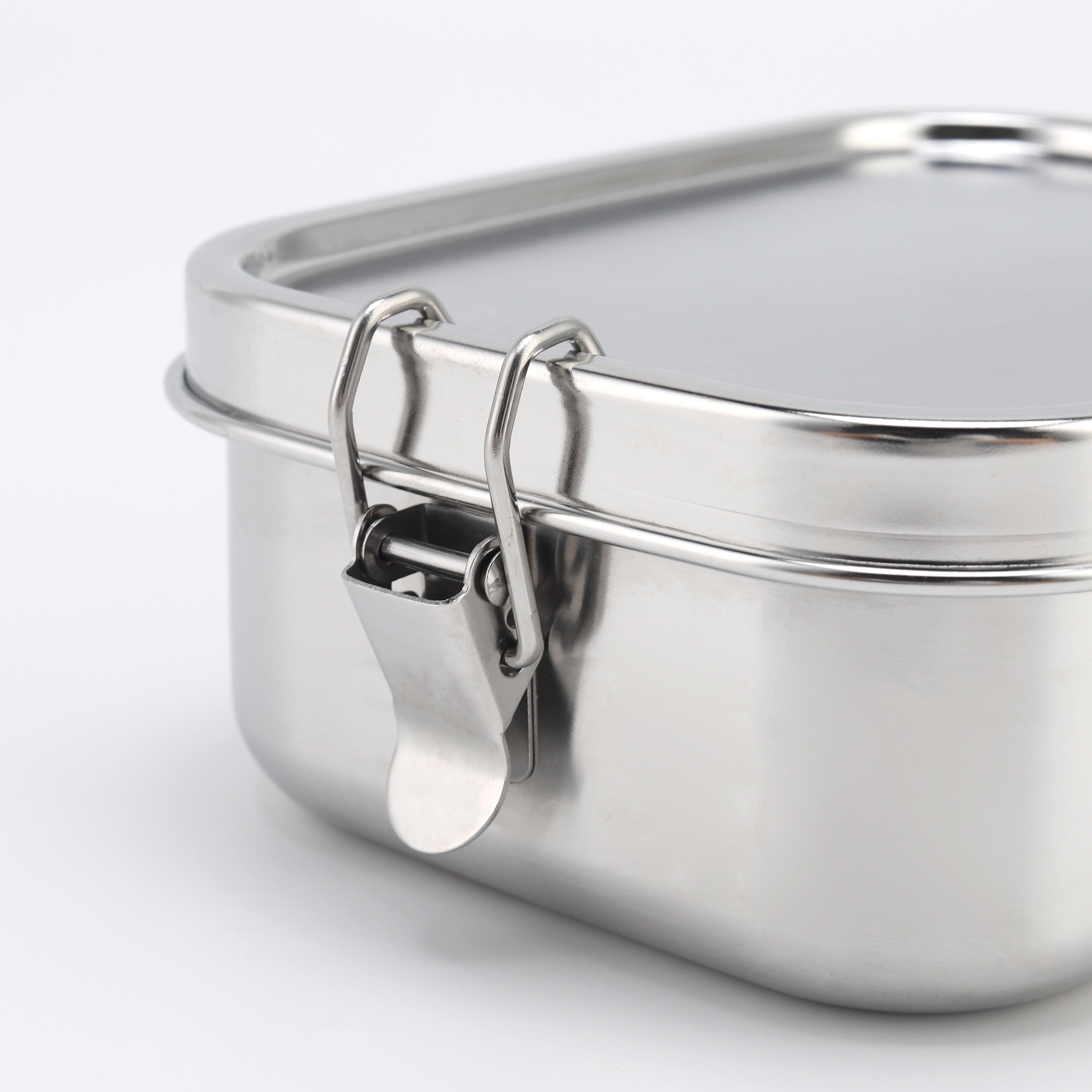 New Stainless Steel Sandwich Box School Metal Bento Lunch Box Kids Food Container With Lid With Leakproof Lid