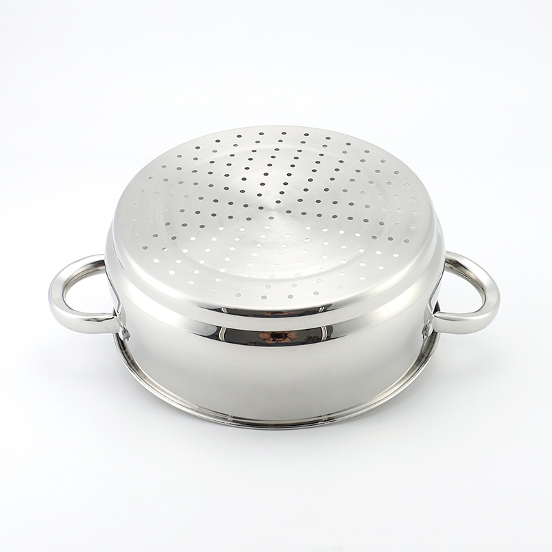 Factory Custom Kitchen Stainless Steel Soup Steamer Pot Set With Glass Lid Stainless Steel Cooking Pot Set Cookware Sets