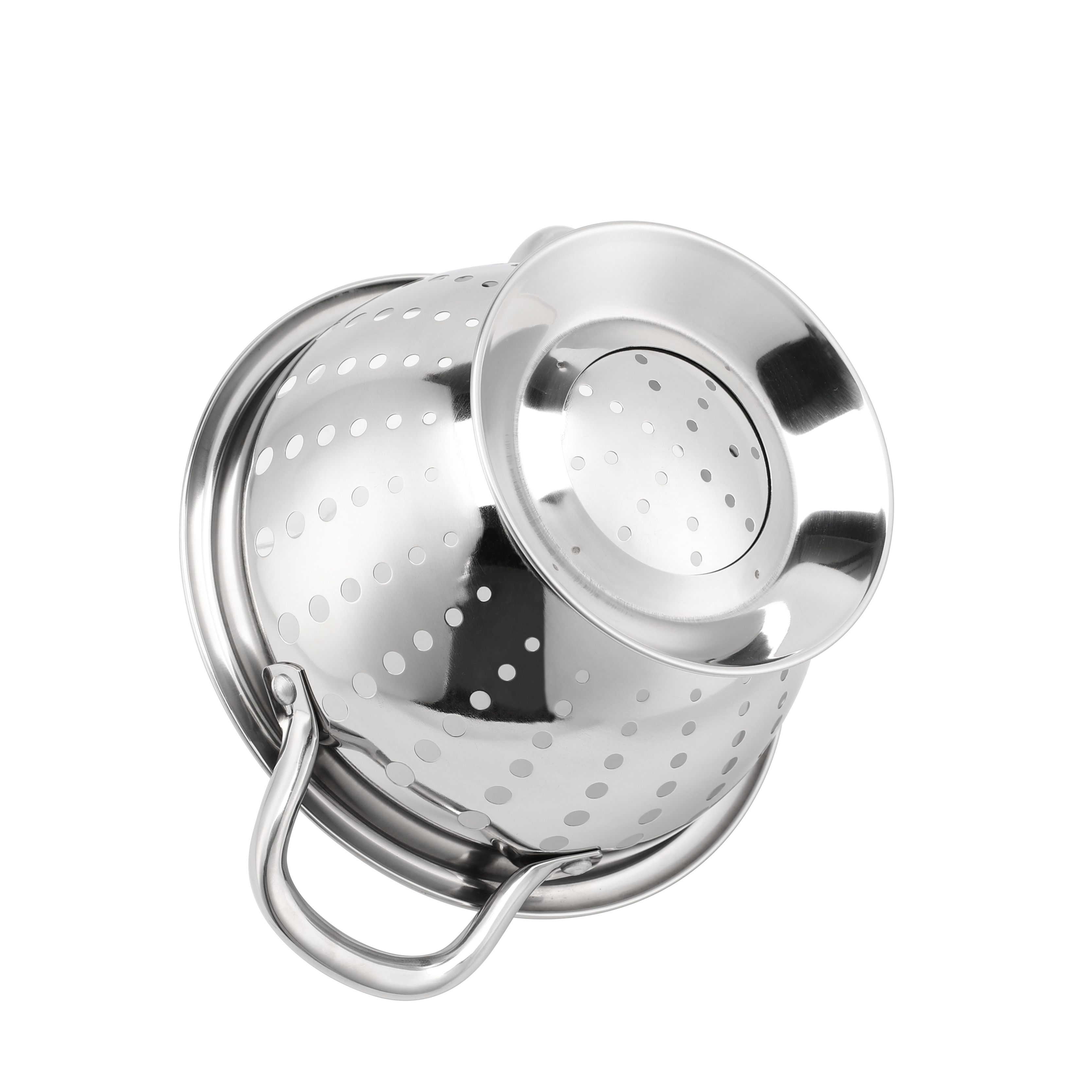 18/8 Stainless Steel Kitchen Strainer Colanders with Handle Kitchen Food Strainer Basket for Washing Vegetable Fruit Vegetable
