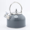 Modern 2.5L Stainless Steel Tea Kettle Grey Painted Stove Top Whistling Tea Pot with Stainless Steel Handle Metal Material