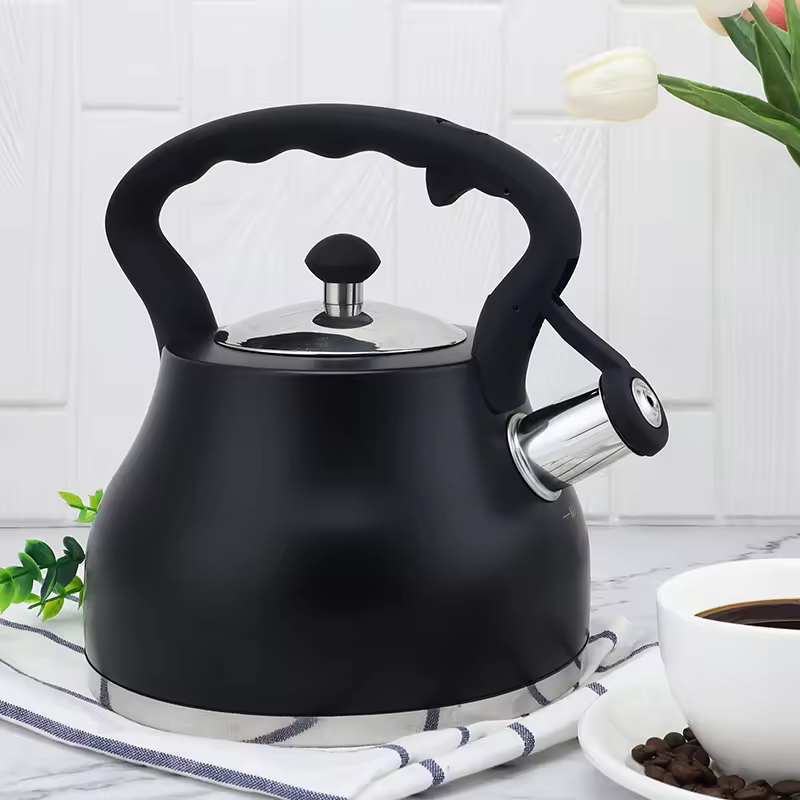 2.7L Black Color Painting Kettle Whistling Tea Pot Stainless Steel Whistle Stove Top Kettle
