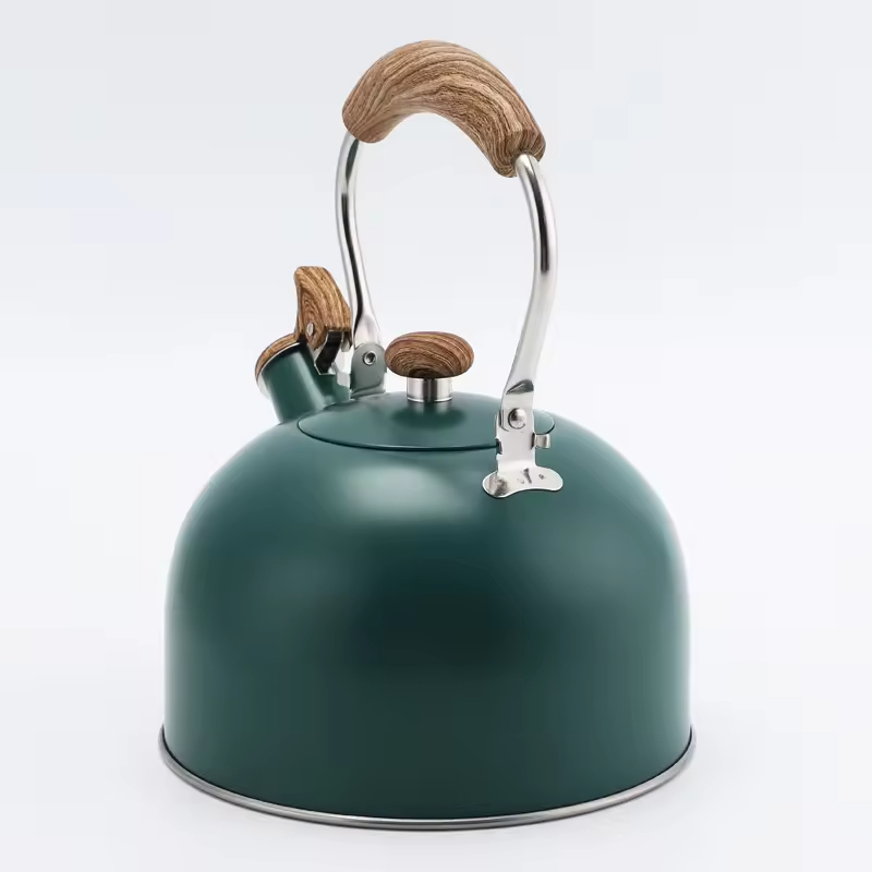 Hot Selling 2.6QT Custom Stainless Steel Whistling Tea Kettle High Quality 2.5L for Stove Top Modern Design Metal Tea Pot