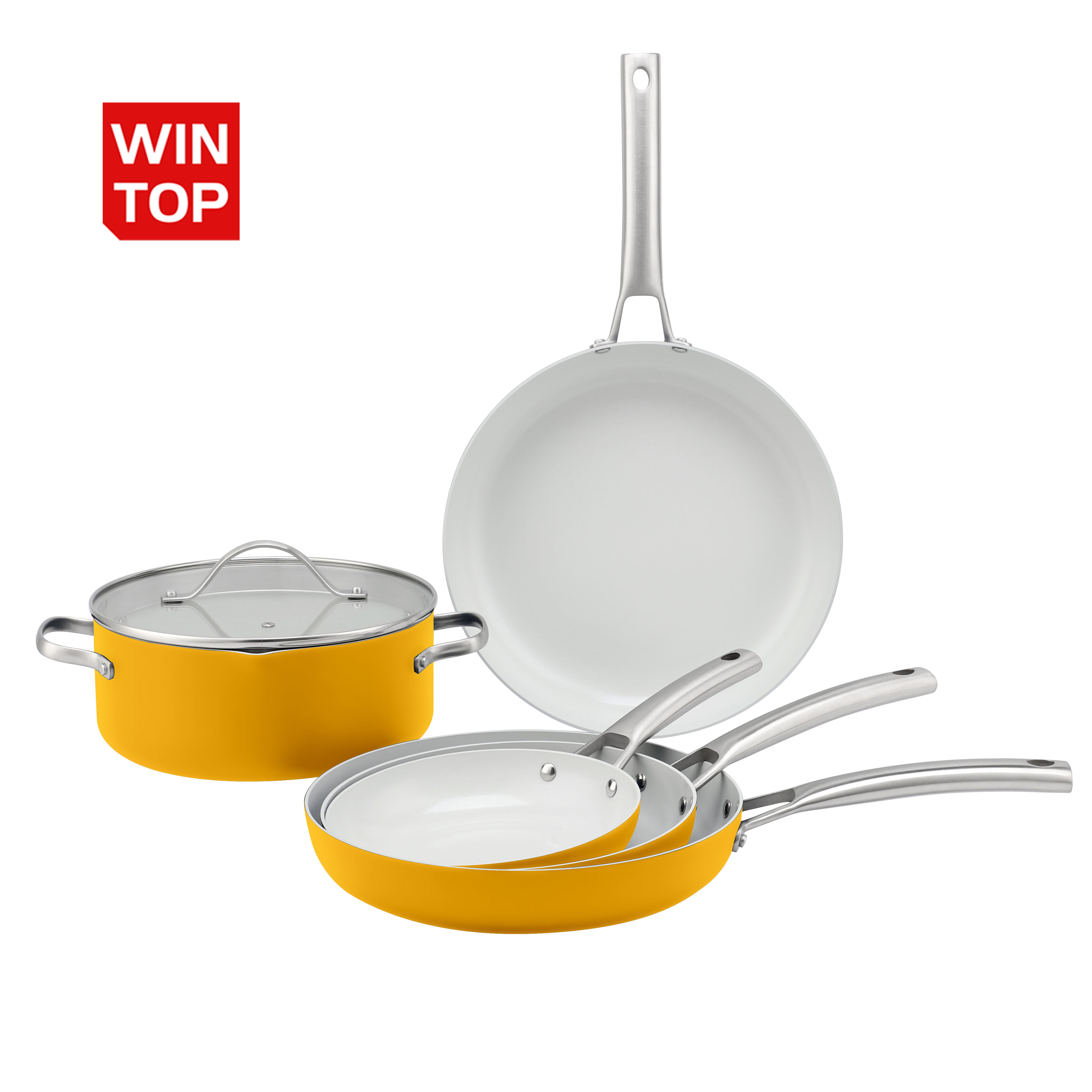 Factory Wholesale 20/24/26/28/30 cm Frying Pan for Cooking Non Stick Coating Die Casting Aluminum Skillet With Cast Steel Handle