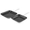 Modern Square Tri-Ply Ceramic Non-Stick Stainless Steel Multifunctional Eco-Friendly Fry Pan Skillets Set Gas Induction Ready