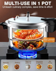 Factory Small Aluminum Alloy Pressure Cooker with Magnetic Bottom 3L 4L 5L 7L 9L 11L 13L 17L Sizes for Gas and Induction Cooker