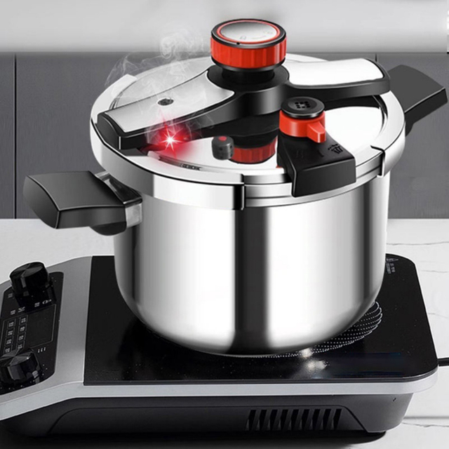 Factory Multi-Functional Fast Cooking Induction Cookware 8L/10L 304 Stainless Steel Pressure Cooker