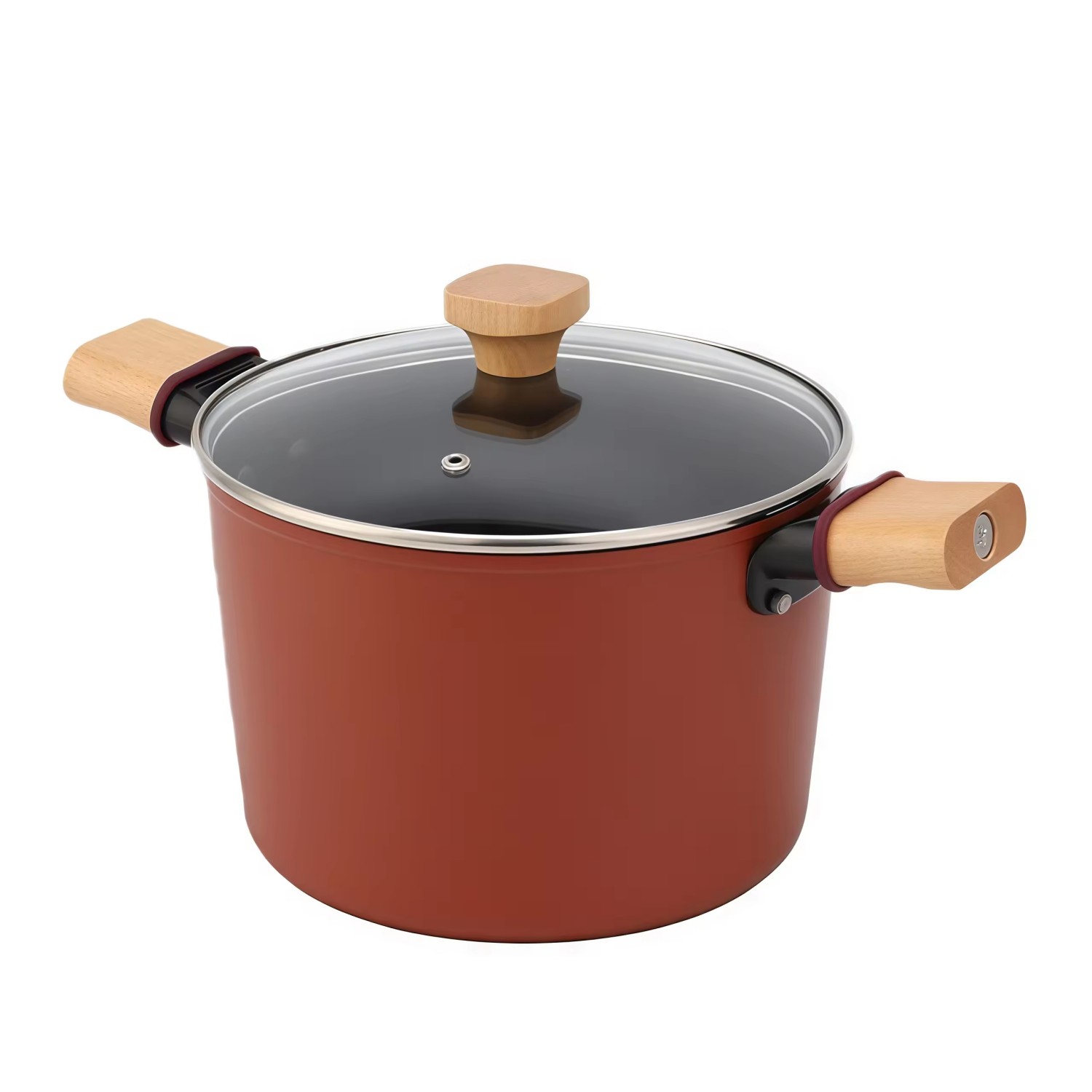 9 PCS Customizable Ceramic Non Stick Pans and Pots Set Induction Cast Aluminum Cookware Set Pots and Pans Set with Wood Handle