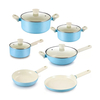 10 PCS Customizable Ceramic Non-stick Pans and Pots Set Induction Cast Aluminum Ceramic Cookware Set Pots and Pans Set
