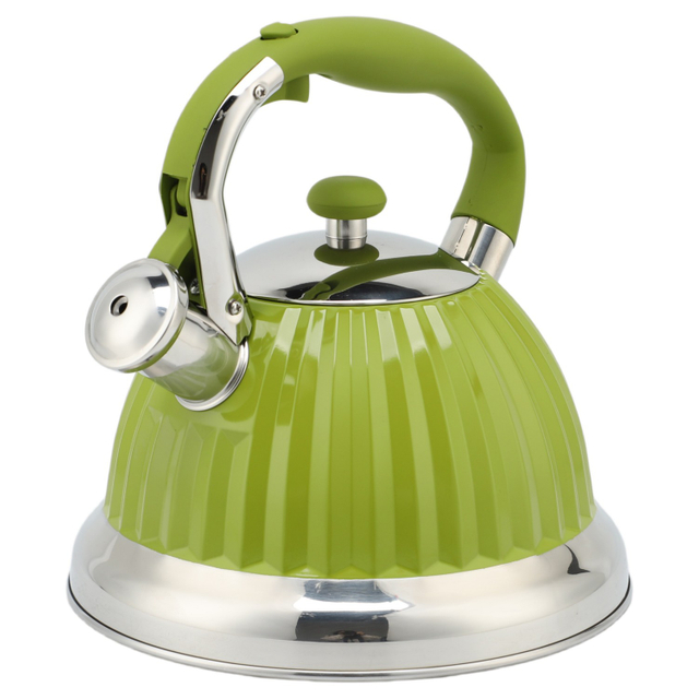 3.0L Stove Top Stainless Steel Tea Pot new Food Grade Polished Custom top seller Whistling Tea Kettle with induction bottom