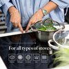 Hot Sale Cooking Pot Heavy Weight 5-ply Base Stainless Steel Casserole Soup Pot Stock Pots Frypan with Stainless Steel Handle