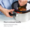 Hot Sale Strainer Lid Cooking Pot Heavy Weight 5 Layer Base Stainless Steel Casserole Soup Pot Stock Pots with Silicone Handle
