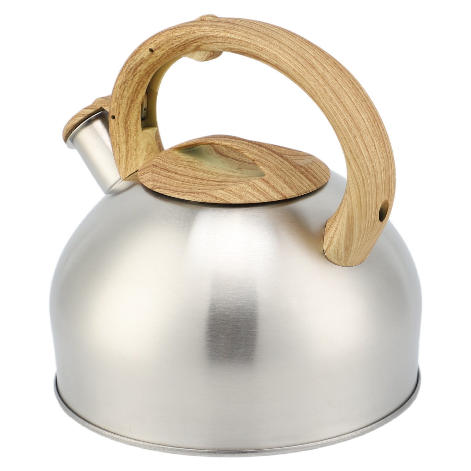 3.0L Stove Top Stainless Steel Tea Pot New Food Grade Polished Custom Top Seller Whistling Tea Kettle With Wood Handle