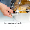 Hot Sale Cooking Pot Heavy Weight 5ply Base Stainless Steel Casserole Soup Pot Stock Pots with Stainless Steel Handle