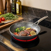 Premium Hard-Anodized Nonstick Aluminum Fry Pan Skillets Oven Safe to 500F Durable Desktop Oven Frying Pan Set PFOA Free