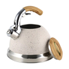 Factory Wholesale 3L Whistling Tea Kettle Tea Pot Customized Color Stainless Steel Hot Water for ALL Stovetop with Wood Handle