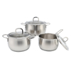 Wholesale Custom 6 Piece Apple Shape Stainless Steel Impact Bonded Bottom Pots And Pans Non-Toxic Kitchen Cookware Set