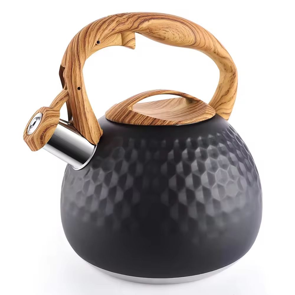 Modern 2.7L Stainless Steel Whistling Tea Kettle 2.8QT Factory Stovetop Kettle Metal Material