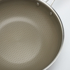 Tri-ply Hybrid Pan & Wok with Double Ears PFAS PFOA Free Titanium Coating Stainless Steel Non-stick Wok Pan Cookware With Glass Lid